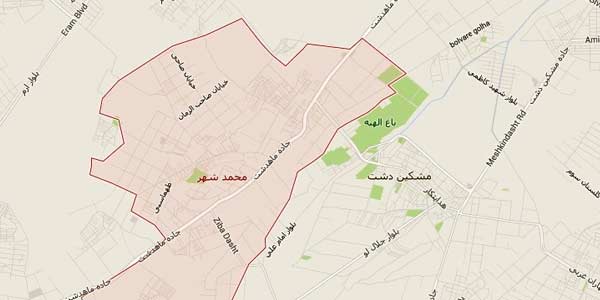  نقشه باربری محمد شهر کرج