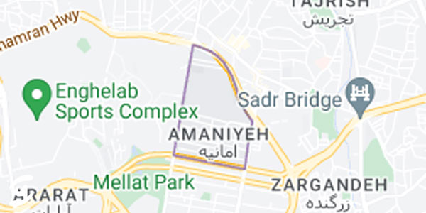 نقشه امانیه تهران